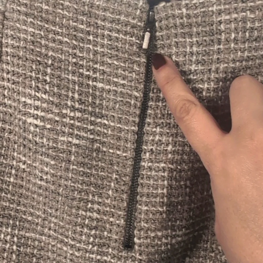 Dalia Collection Brown Tweed Pencil Skirt Knee-Length 14